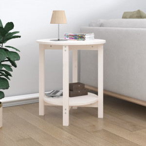 Mesa de centro de madera maciza de pino blanco Ø55x60 cm D
