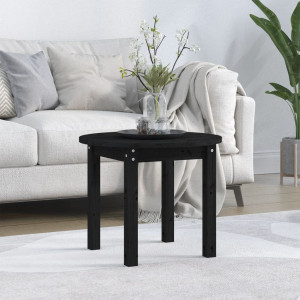 Mesa de centro de madera maciza de pino negro Ø 55x45 cm D