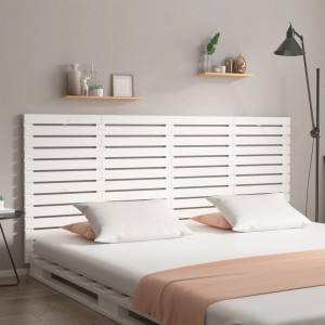 Cabecero de cama madera maciza de pino blanco 186x4x100 cm - referencia  Mqm-818436