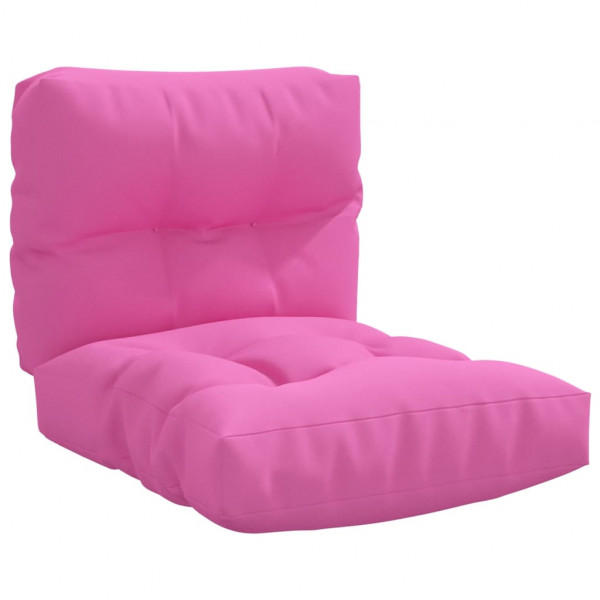 Cojines para sofá de palets 2 piezas tela rosa D