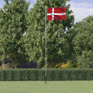 Mastro e bandeira da Dinamarca alumínio 6,23 m D