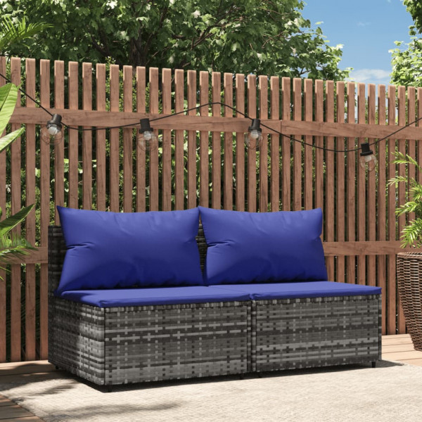 Sofas centrais jardim com almofadas D