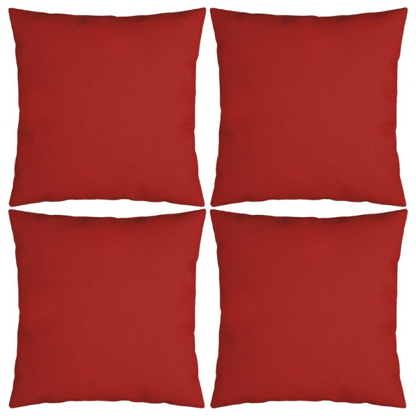 Almofadas decorativas 4 peças tecido vermelho 60x60 cm D