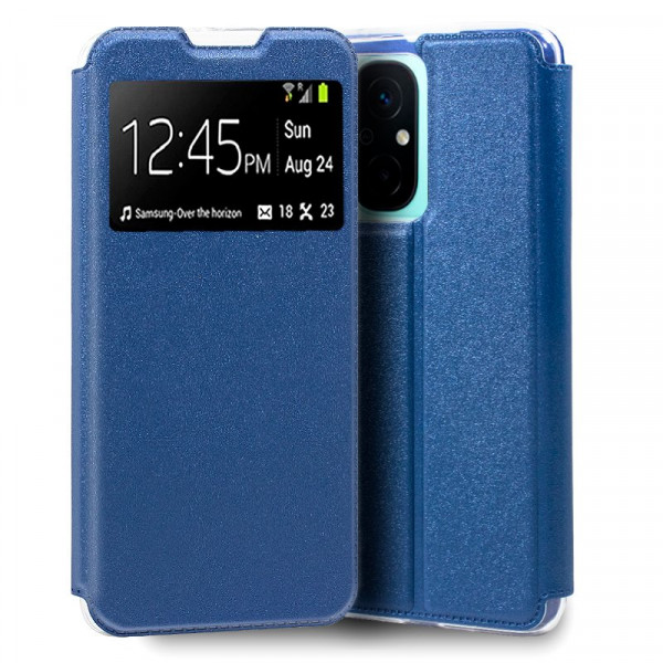 Fundação COOL Capa de Flip para Xiaomi Redmi 12C Liso azul D