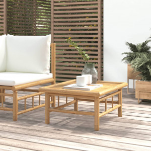 Mesa de jardín bambú 65x55x30 cm D