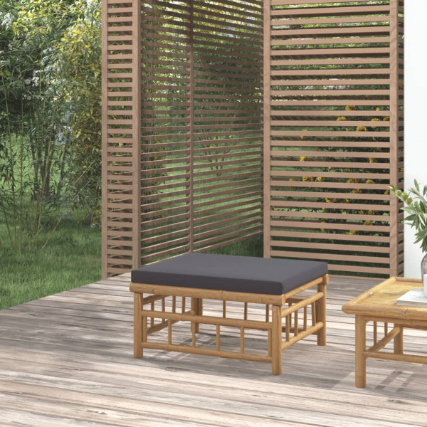 Calçados de jardim de bambu com almofada cinza escura D