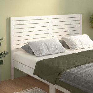 Cabecero de cama madera maciza de pino blanco 141x4x100 cm D
