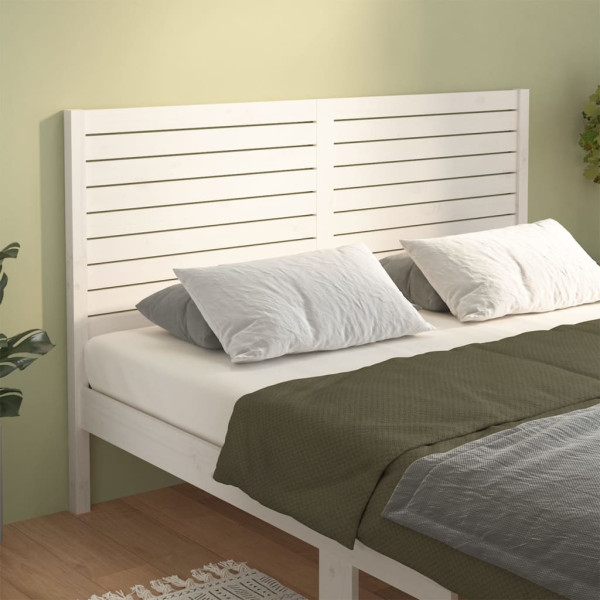 Cabeça de cama madeira maciça de pinho branco 141x4x100 cm D