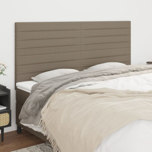 Cabeceiras 4 unidades tecido cinza taupe 80x5x78/88 cm D