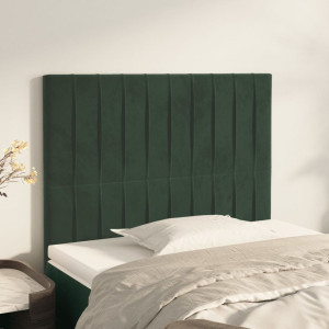 Cabeceiras 2 unidades de veludo verde escuro 80x5x78/88 cm D