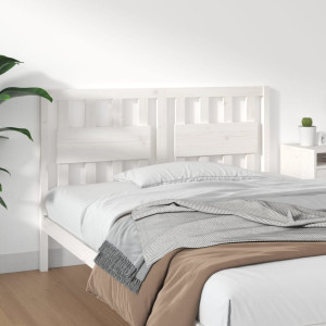 Cabeça de cama madeira maciça de pinho branco 140.5x4x100 cm D