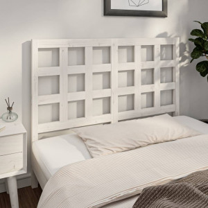 Cabeça de cama madeira maciça de pinho branco 140.5x4x100 cm D