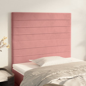 Cabeceiras 2 unidades de veludo rosa 90x5x78/88 cm D