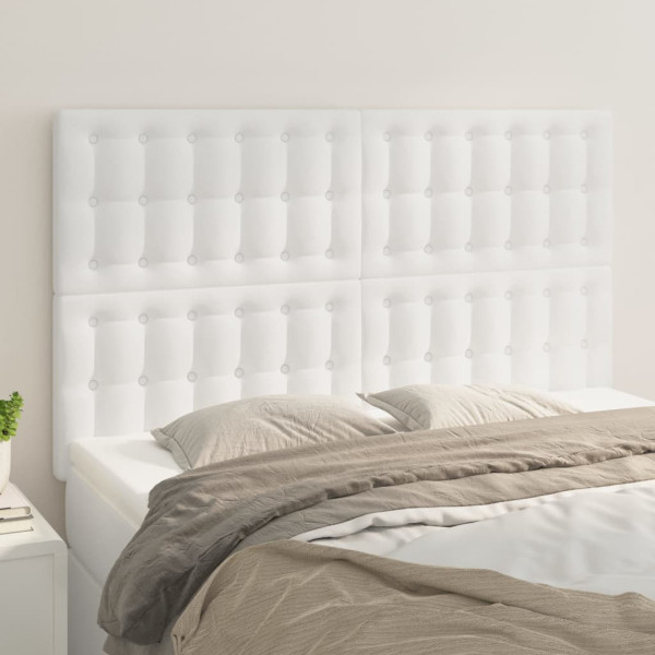 Cabeceiras 4 unidades couro sintético branco 72x5x78/88 cm D