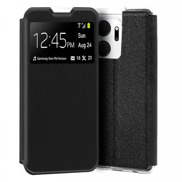Funda COOL Flip Cover para Huawei Honor X7A Liso Negro D