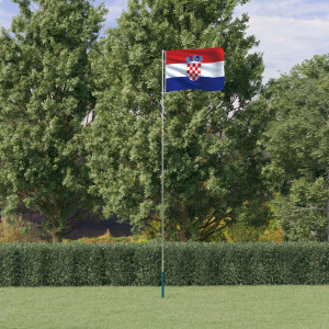 Mástil y bandera de Croacia aluminio 5.55 m D