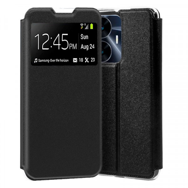 Funda COOL Flip Cover para Realme C55 Liso Negro D