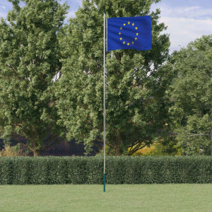 Mástil y bandera de Europa aluminio 6.23 m D