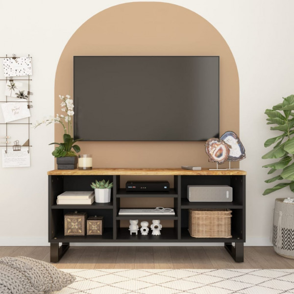 Móvel TV em madeira de manga e contraplacado 100x33x46 cm D