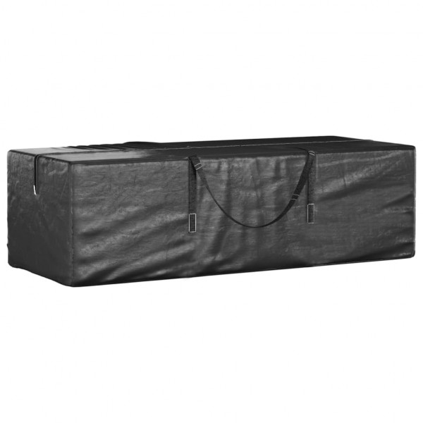 Bolsa para cojines de jardín polietileno negro 135x40x55 cm D