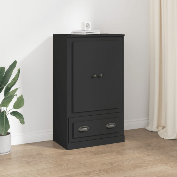 Aparador de madera contrachapada negro 60x35.5x103.5 cm Aparador de madera contrachapada negro 60x35.5x103.5 cm D