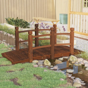 Ponte de jardim com barrancos madeira de abeto 150x67x56cm D