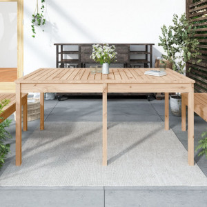 Mesa de jardín madera maciza de pino 159.5x82.5x76 cm D