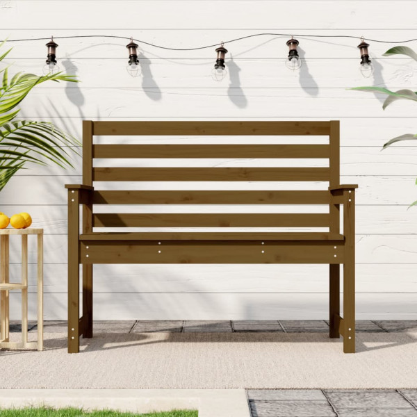 Sunfun Banco de jardín Saale (Ancho: 122 cm, Madera dura, Marrón natural)