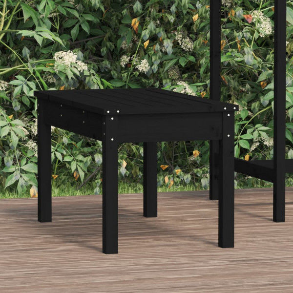 Banco de jardim madeira maciça pinho preto 80x44x45 cm D