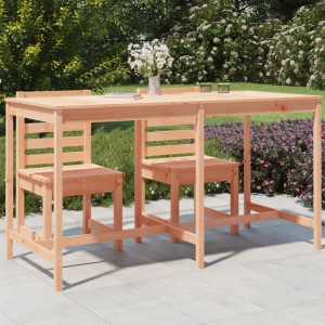 Mesa de jardín madera maciza de abeto Douglas 203.5x90x110 cm D