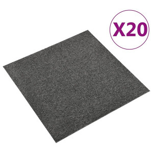 Baldosas de suelo de moqueta 20 uds 5m² 50x50cm gris antracita D