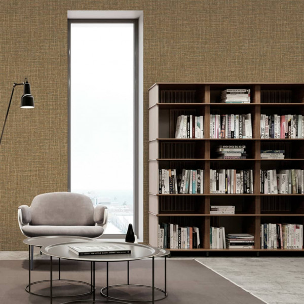 DUTCH WALLCOVERINGS Papel de parede de fio marrom D