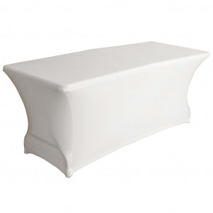 Perel Mantel para mesa rectangular elástico blanco D