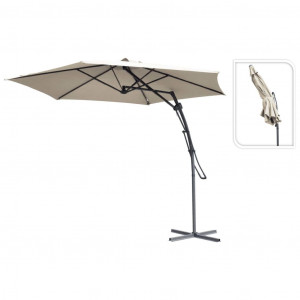 ProGarden Um guarda-chuva cinza-alaranjado 300 cm D