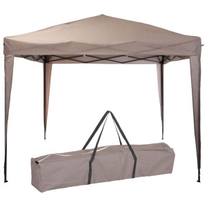 ProGarden Tenda de festa Easy-Up cinza taupe 300x300x245 cm D