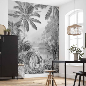 Komar Mural fotográfico Lac Tropical Black & White 200x270 cm D