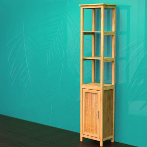 EISL Armario alto con 3 compartimentos bambú 40x30x190 cm D