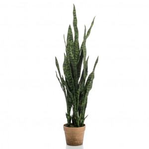 Emerald Planta artificial Sansevieria com pote de 84 cm D