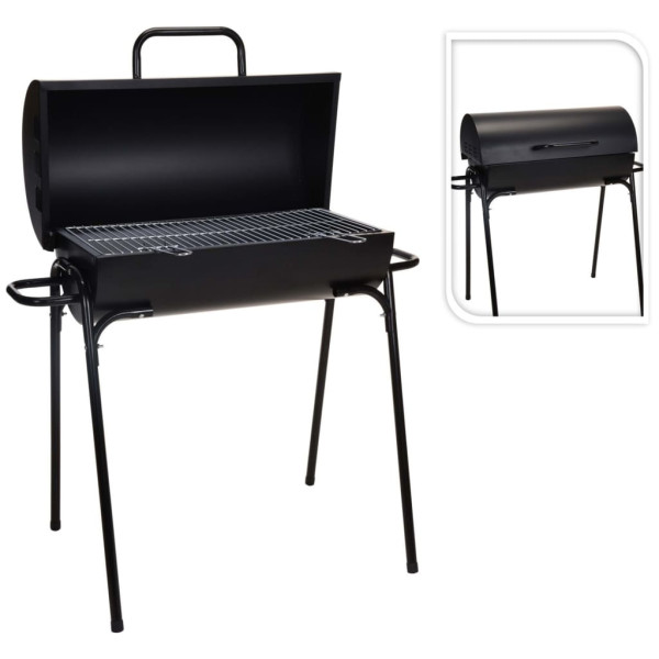 ProGarden Barbecue de carvão, de forma cilíndrica, com 33 cm de diâmetro D