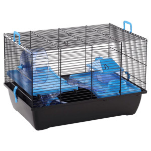 FLAMINGO Caixa para hamster Jarro 2 preto e azul 50,5x33x32,5 cm D