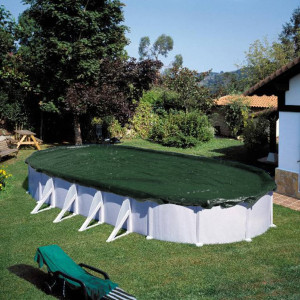 Summer Fun Cubierta de piscina ovalada para invierno PVC verde 525 cm D