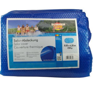 Summer Fun Cubierta solar para piscina ovalada PE azul 800x420 cm D