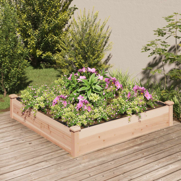 Jardinera arriate con forro madera maciza abeto 120x60x25 cm D