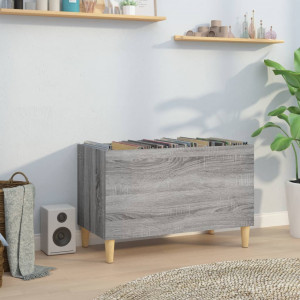 Mueble discos madera contrachapada gris sonoma 74.5x38x48 cm D