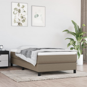 Colchón de muelles ensacados tela gris taupe 90x200x20 cm D