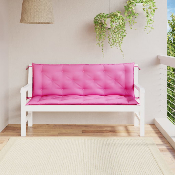 Caminhões para bancos de jardim 2 x tecido rosa 150 x 50 x 7 cm D