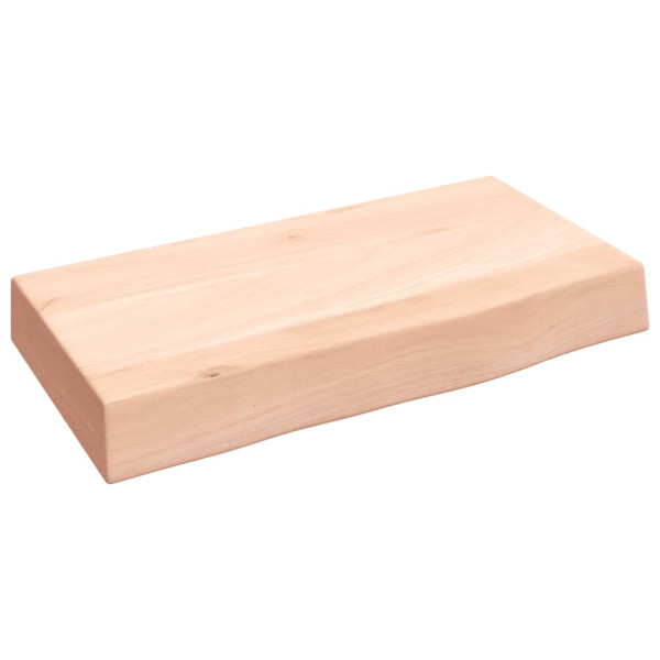 Estante de pared madera maciza de roble sin tratar 40x20x6 cm D