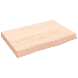 Estante de pared madera maciza de roble sin tratar 60x40x6 cm D