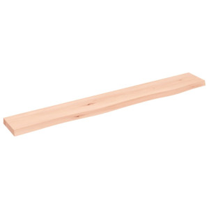 Estante de pared madera maciza de roble sin tratar 80x10x2 cm D