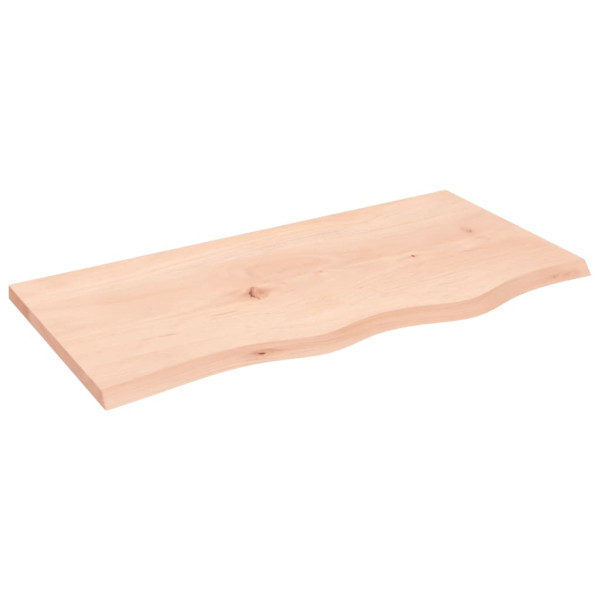 Estante de pared madera maciza de roble sin tratar 80x40x2 cm D